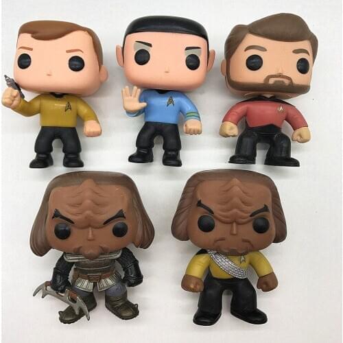 Star Trek Klingon 195/Captain Kirk /SPOCK/Will Riker #189/Worf #191 vinyl Action Figure Collectible Model Toy kids Xmas gifts