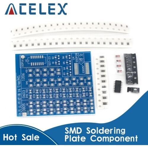 1pcs SMD Soldering Plate Component Weld Welding Practice SMT PCB Board DIY Kit Skill Training Learning Electronic Suit hot