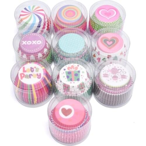 100 pcs/box Paper Cake Mold Round Shaped Muffin Cupcake Baking Molds Kitchen Cooking Bakeware Maker DIY Cake Decorating Tools