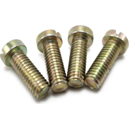 1000pcs GB65 M2 M2.5 M3 steel wiht zinc slotted Slotted Cap Head Slot Column Round Cheese Head Screw Bolt