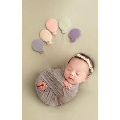 9 Pcs DIY Baby Wool Felt Dinosaur Stars Love Heart Clouds Balloon Decorations Newborn Photography Props Infant Photo Home