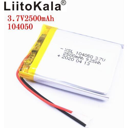 XSL 3.7V 104050 2500mah Rechargeable Battery Li-ion Polymer Li Po Batteries For Solar Lamp Power Bank Radio GPS