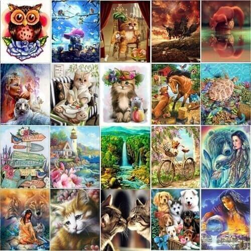 Diy 5D round diamond painting full diamond cross stitch diamond embroidery set home decoration mosaic diamond handmade gift