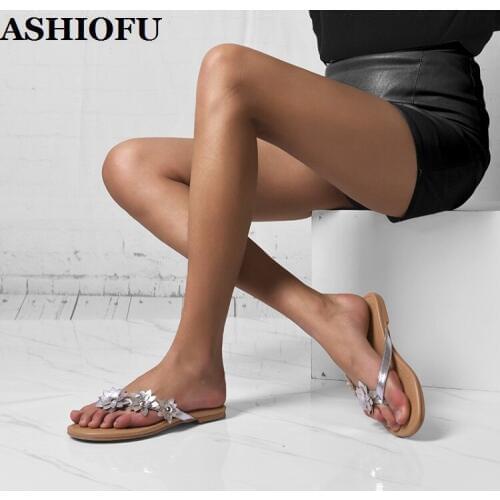 ASHIOFU Women's Flip Flops