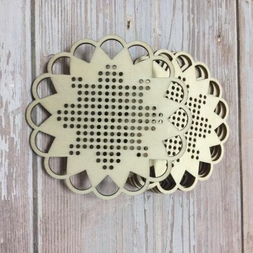 Free shipping Christmas cross stitch Snowflakes Wooden cross stitch blank set of 20