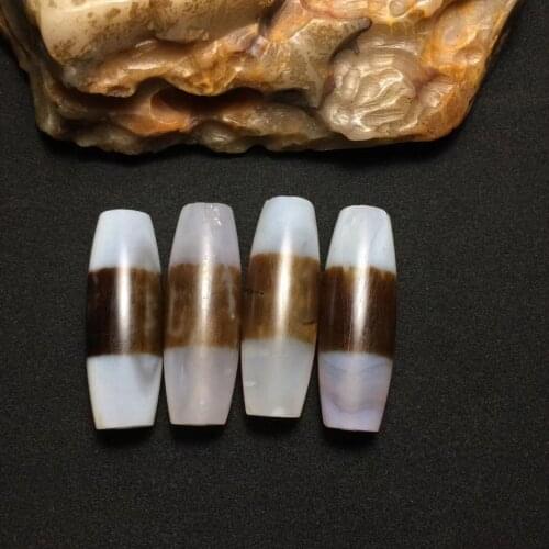 1PCS/LOT gemstone beads charm Weathered West Asian chalcedony agate thread beads dzi are as delicate and moist as silk and jade