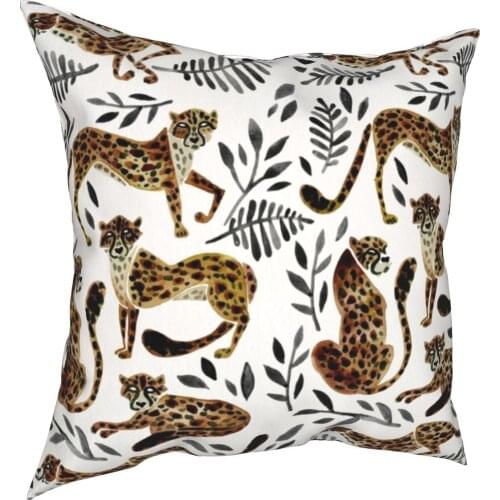 Cheetah Leopard Collection Pillowcase Printing Polyester Cushion Cover Decoration Pillow Case Cover Bedroom Drop Shipping