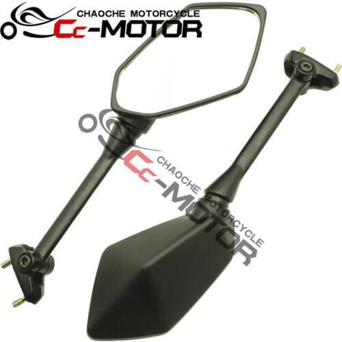 Black scooter backup mirrors carbon fibre motorcycle rear view side mirror for Kawasaki ninja650R ER-6F 09-15 ninja400R Z1000SX