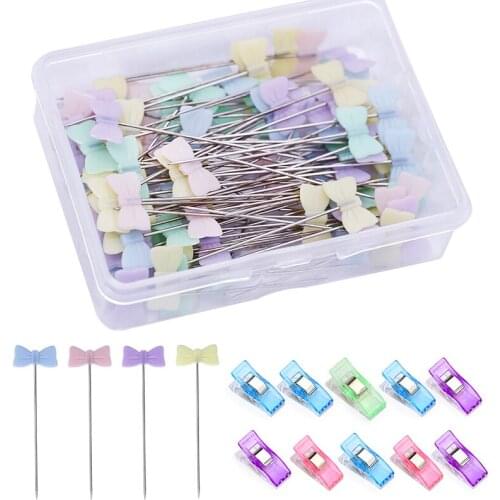 Dailylike 30PCS Patchwork Pins Positioning Needle Sewing Tool Needle +10PCS Plastic Sewing Clips Sewing Accessories