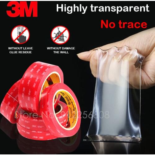 Double Sided Tape 3M Heavy Duty Mounting Tape Transparent VHB Waterproof Nano Tape Special for Automobiles House & Office Decor