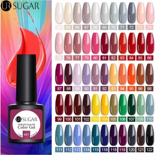 UR SUGAR 7.5ml Gel Nail Polish Nail Color Soak Off UV Gel Varnish Semi Permanant UV Gel Nail Art Varnish Base Top Coat