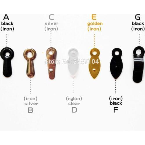 50pcs Golden Black Clear Metal Nylon Picture Photo Mirror Scrapbook Frame Backboard Turnbutton Turn Button Rotating Fixing Brad