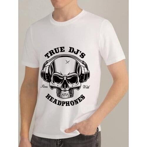 Mens Casual Summer Simple Commuter T-shirt Fashion Devil Skull Print Street Top Comfortable Slim Mens O-neck Short Sleeve