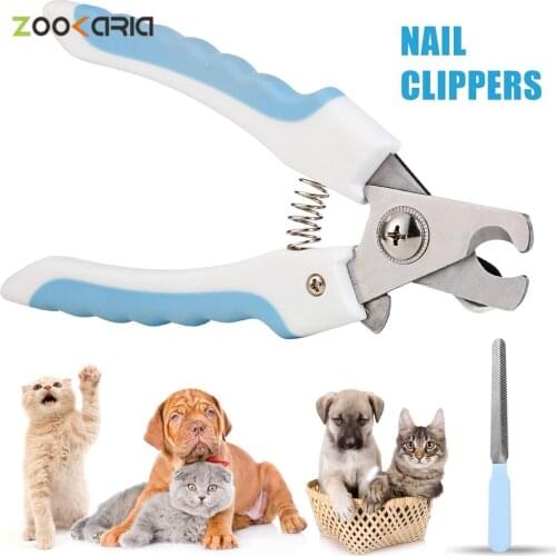 Pet Nail Clipper Scissors with Nail File Pet Dog Cat Nail Toe Claw Clippers Scissors Trimmer Grooming Tools Pet Supplies