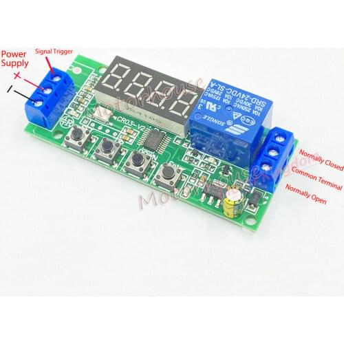 DC 5V/12V/24V LED Digital Multifunction Delay Module Turn On/off Timing Cycle Timer Relay Trigger Switch Programmable