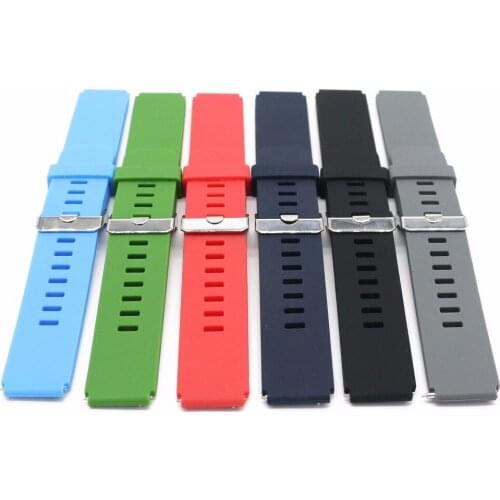 18 20 22mm Silicone Rubber Wrist Watch Band Belt Strap For Samsung Galaxy Gear&MOTO 360 2nd&Ticwatch 2 Watchbands Huawei