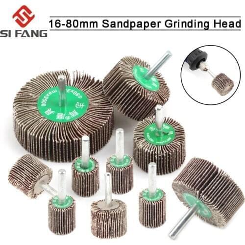 5PC Sandpaper Grinding Flap Polishing Wheels Sanding Disc Shutter Polishing Wheel For Rotary Dremel Tool 60/80/120Grit 6MM Shank