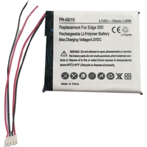 Replacement Battery for Garmin Edge 200 Edge 205 Edge 500 GPS 3.7V 700mAh Li-Po Polymer Rechargeable Accumulator 361-0043-01