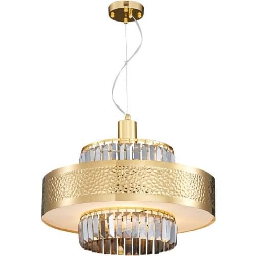New Modern K9 Crystal Designer Model House ForLiving Room Decoration Room Bedroom Home Design Golden Round Ceiling Chandelier
