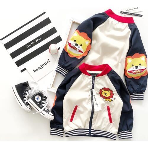Tonytaobaby Autumn and Winter New Kids Babies' Lovely Little Lion Thin Jacket Toddler Boy Jacket Girls Jackets