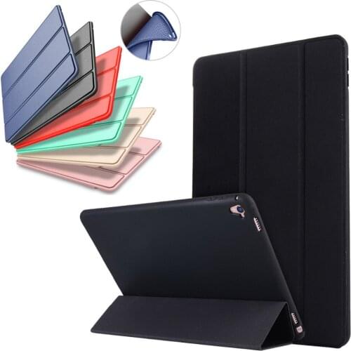 Ultra Slim Fold Soft Silicon Auto Sleep/Wake Smart Cover Leather Case Funda For Apple iPad Pro 9.7 inch 2016 Tablet + Film + Pen