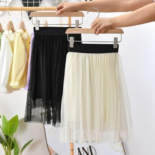 2-8T Kid Children Clothes Splicing Mesh Princess Skirts Girl Summer Multilayer Party Wedding Pleated Skirt