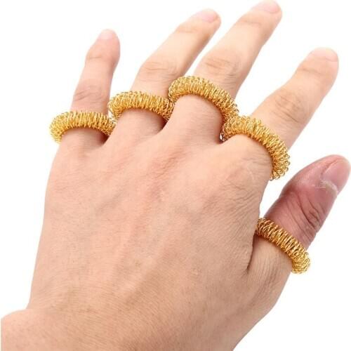 5pcs/Lot Finger Massage Ring Acupuncture Ring Health Care Body Massager Relax Hand Massage Tool