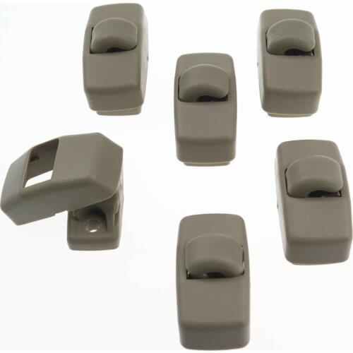 6Pcs Beige Sun Visor Hook Buckle, For Volkswagen Passat Beetle Jetta Golf GTI Mk4Bora Sharan Touran EOS Seat Alhambra 3B0857561B