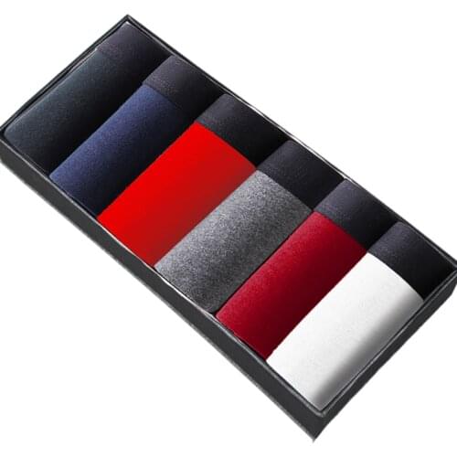 6pcs Cotton Male Panties Mens Underwear Boxers Breathable Man Boxer Solid Underpants Comfortable Shorts Sexy Lingerie L-3XL