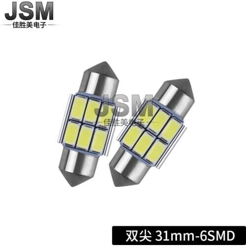 Car Led Reading Lamp Canbus-sj-5730-6smd Dual Tip 5630 Decoding Cooling Ceiling Lamp License Plate Lamp Led Lights for Car