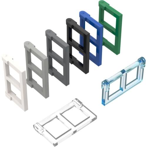 BuildMOC 60608 1x2x3 window sash GDS-792-180 ldd60608 3854 For Building Blocks Parts DIY Constructio