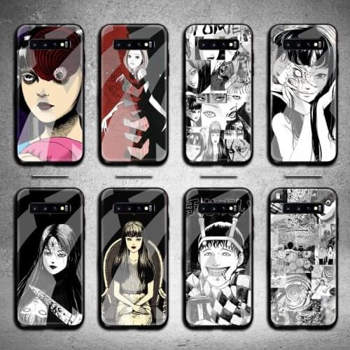 TOPCASHOP cartoon Junji Ito Tees Horror Phone Case Tempered Glass For Samsung S20 Plus S7 S8 S9 S10 Plus Note 8 9 10 Plus