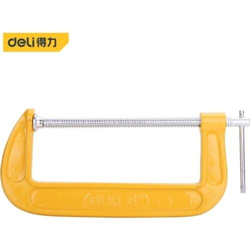 Deli Duty G Clamp 8'' C-Clamp Metal Carpenter Handyman Vise Grip Hand Tool For Wood Working DIY Hand Tools Alicates High Quality