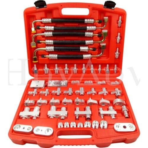 56pcs car leak detection vehicle excavator auto repair tool air conditioner leak detector air conditioner compressor condenser