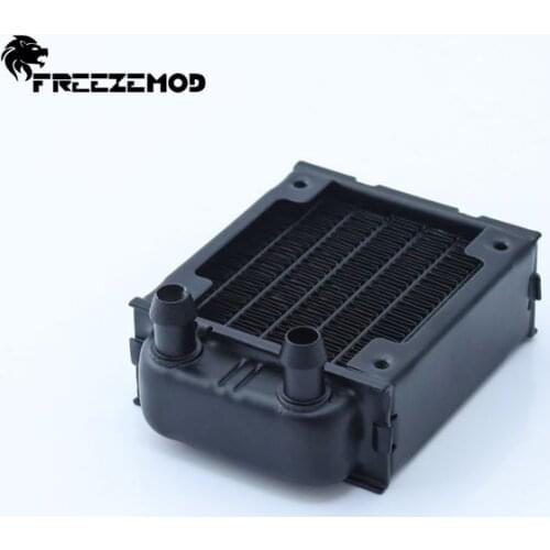 FREEZEMOD 60/80/90mm Aluminium Radiator Tube Thread Mini Heat Exchanger Water Cooler PC Heat Sink Aluminum for Water Cooler