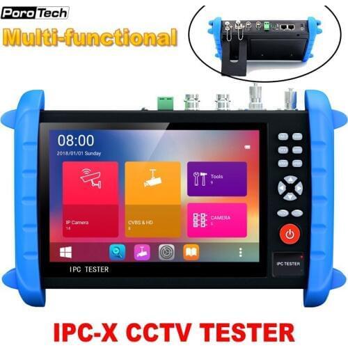 IPCX all-in-one CCTV Tester Monitor multi-functional 7 inch display IPC Tester H.265 4K IP 8MP TVI CVI AHD SDI CVBS OPM VFL POE
