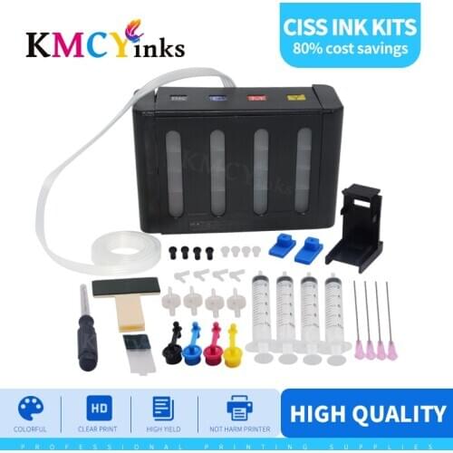 KMCYinks 4 Colors DIY CISS kits for HP 121 122 140 141 300 301 302 21 22 61 650 652 651 INK cartridges