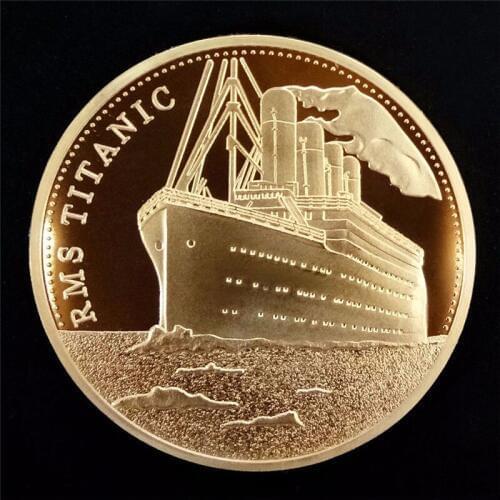 Jewelry Finding Components Commemorative Coin Titanic Ship Incident Collection Arts Gifts BTC Bitcoin