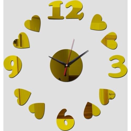 New wall clock real special offer top fashion watch diy love digital 3d home decoration living room stickers