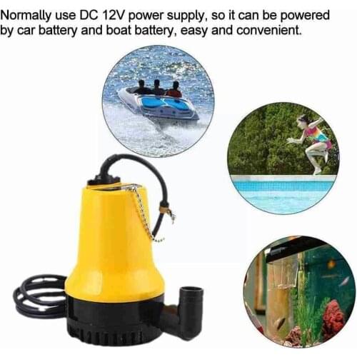 DC 12V Submersible Water Pump 1620GPH 6000L/H Clean Pump Pond Clear Automatic Pool Boat Kit Bilge Water Dirty Marine Flood S5S4