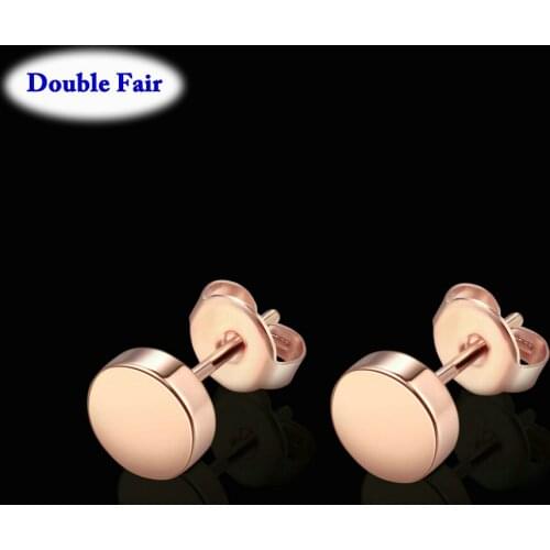 Simple Stud Earring Yellow Gold Color Rose Gold Silver Color Fashion Brand Jewelry For Women & Girls Wholesale DWE573