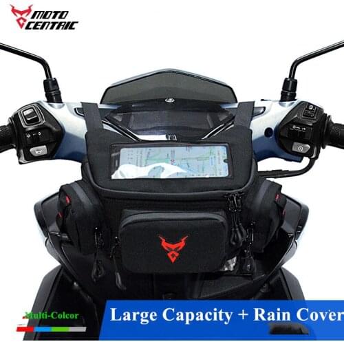Touch Screen Motorcycle Bag Moto Waist bag Bag Motocross Fuel Tank Bag Fixed Straps Mobile Phone Navigation