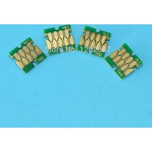 T6891 T6892 T6893 T6894 4Pcs Single Use Compatible Cartridge Chip For Epson SureColor SC S30670 S50670 S30675 S50675 Printers