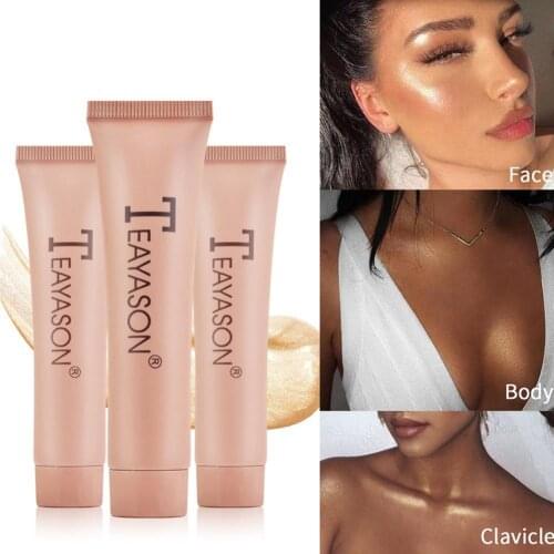 TEAYASON Face Body Glitter Highlighter Liquid Eyeshadow Wheat Skin Brighten Gel
