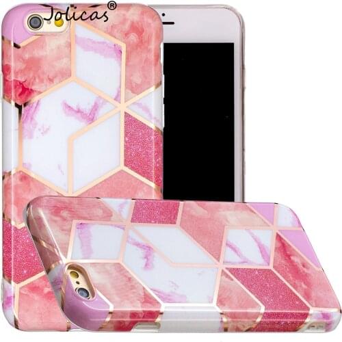 Heavy Cases For hoesje iPhone 6 Plus Mosaic Phone Bags Cases Soft TPU Shell sFor Cellular Apple iPhone para 6S Plus 8 7 6 Capa