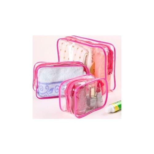 Waterproof Travel Cosmetic Storage Bag Transparent PVC Bathroom Shower Storage Bag Portable Toiletries Case Swim Towel Organizer