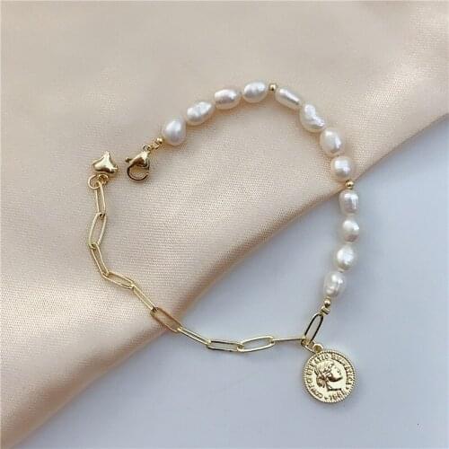 Pearl Love Bracelet for Women INS Fashion Simple Elegant Temperament Party Bride Jewelry Gifts