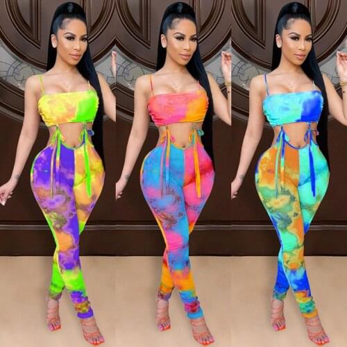 2021 Summer New Womens Digital Printing Tube Top Lining Shoulder Strap Halter Fashion Sexy Jumpsuit