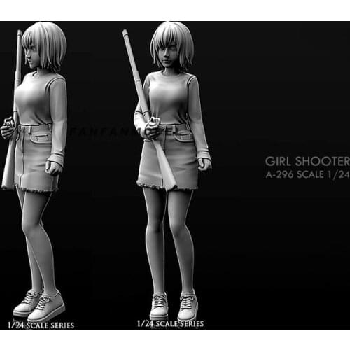 1/24 Resin model kits beauty figure self-assembled A-296