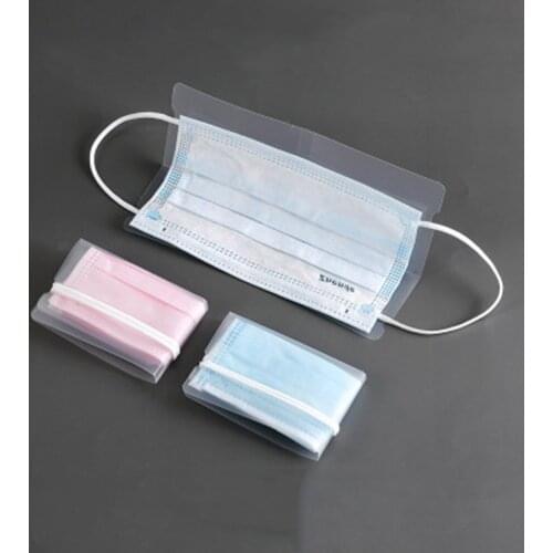 1pc Foldable Face Mask Case Portable Mask Cover Bag Storage Box Disposable Face Mask Holder Dustproof Face Masks Clip